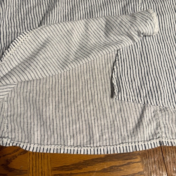 Meo Meli Linen Blend Kimono Top Cardigan Striped O/S Lagenlook Relaxed Fit Boho - Picture 9 of 16